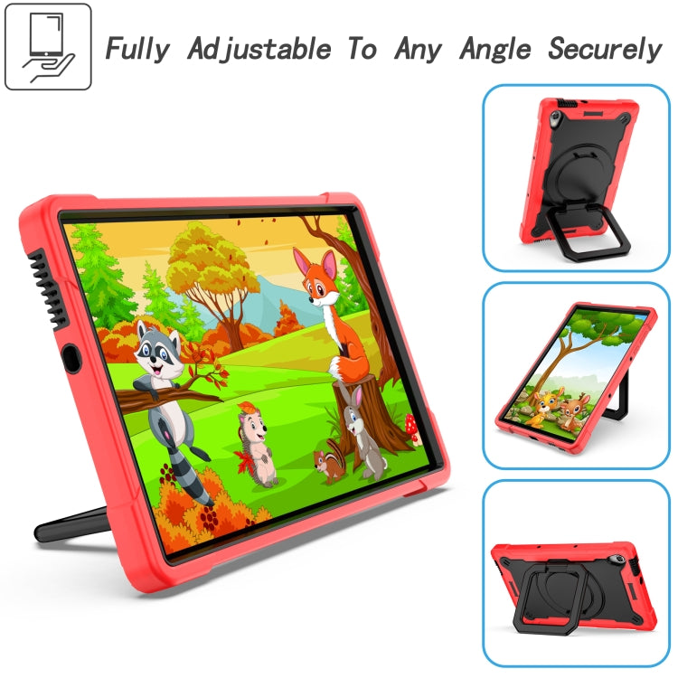 For Lenovo Tab M10 HD 2nd Gen Silicone + PC Bracelet Holder Tablet Case(Red + Black)
