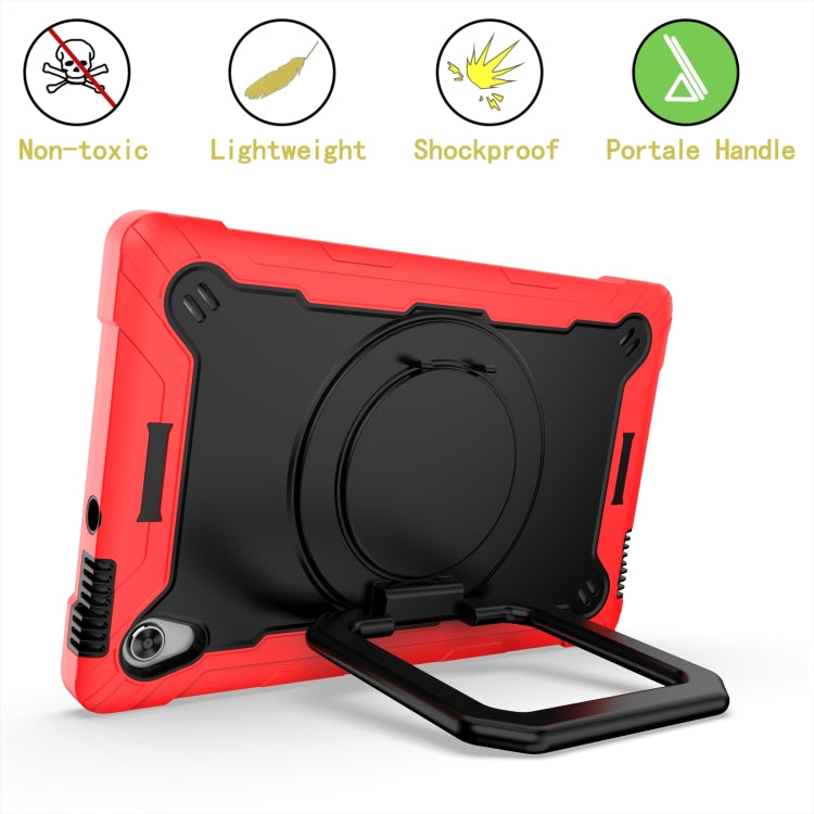 For Lenovo Tab M10 HD 2nd Gen Silicone + PC Bracelet Holder Tablet Case(Red + Black)