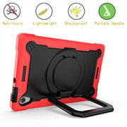 For Lenovo Tab M10 HD 2nd Gen Silicone + PC Bracelet Holder Tablet Case(Red + Black)