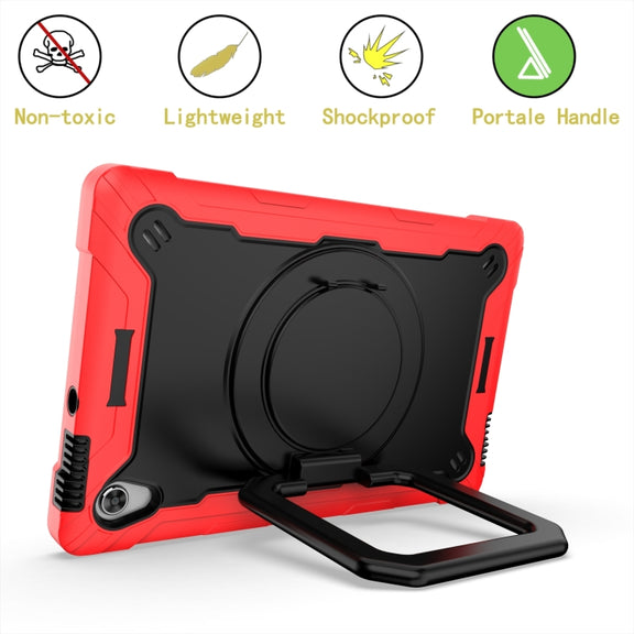 For Lenovo Tab M10 HD 2nd Gen Silicone + PC Bracelet Holder Tablet Case(Red + Black)