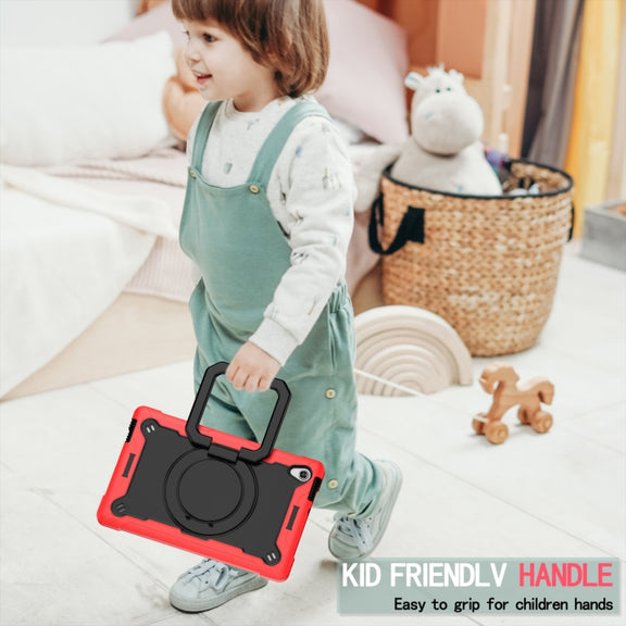 For Lenovo Tab M10 HD 2nd Gen Silicone + PC Bracelet Holder Tablet Case(Red + Black)