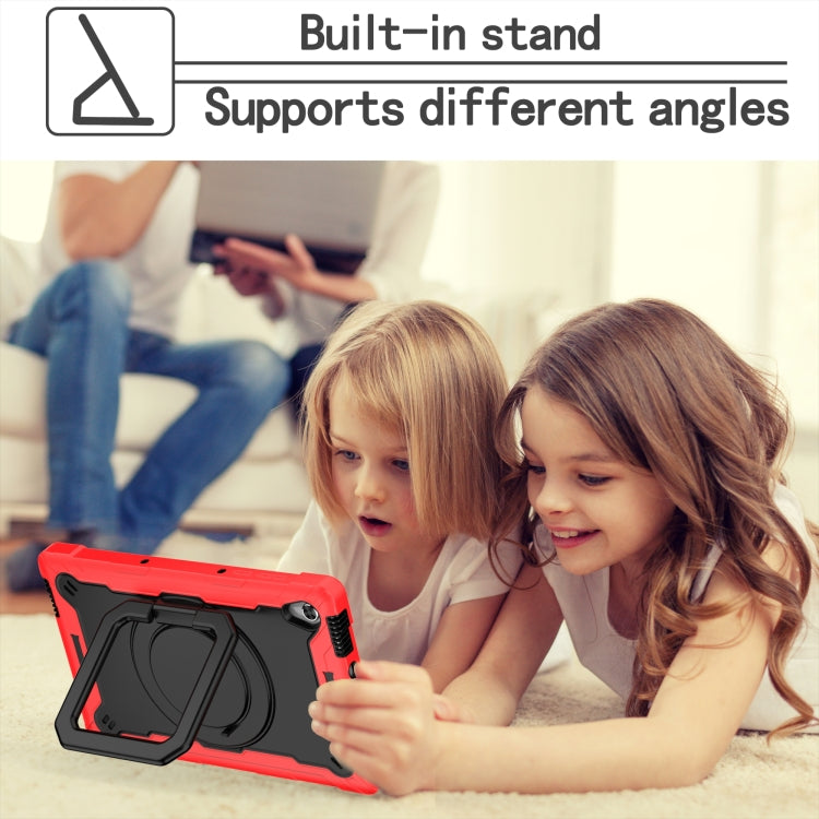 For Lenovo Tab M10 HD 2nd Gen Silicone + PC Bracelet Holder Tablet Case(Red + Black)