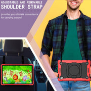 For Lenovo Tab M10 HD 2nd Gen Silicone + PC Bracelet Holder Tablet Case(Red + Black)