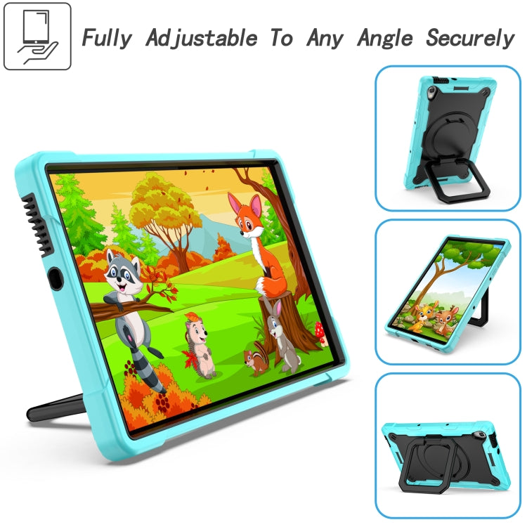 For Lenovo Tab M10 HD 2nd Gen Silicone + PC Bracelet Holder Tablet Case(Mint Green + Black)