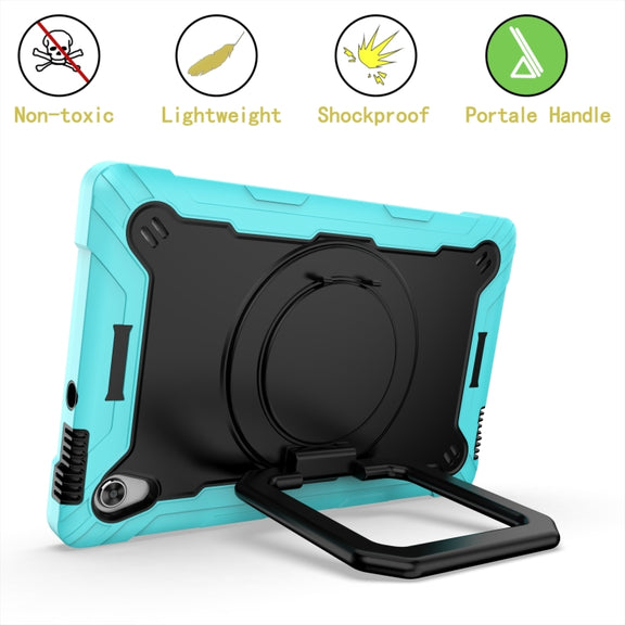 For Lenovo Tab M10 HD 2nd Gen Silicone + PC Bracelet Holder Tablet Case(Mint Green + Black)