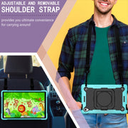 For Lenovo Tab M10 HD 2nd Gen Silicone + PC Bracelet Holder Tablet Case(Mint Green + Black)