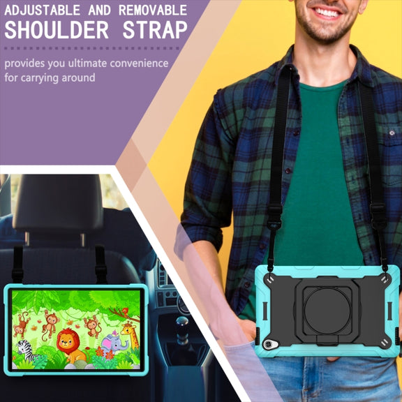 For Lenovo Tab M10 HD 2nd Gen Silicone + PC Bracelet Holder Tablet Case(Mint Green + Black)