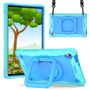 For Lenovo Tab M10 HD 2nd Gen Silicone + PC Bracelet Holder Tablet Case(Mint Green + Blue)