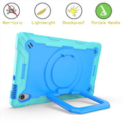 For Lenovo Tab M10 HD 2nd Gen Silicone + PC Bracelet Holder Tablet Case(Mint Green + Blue)