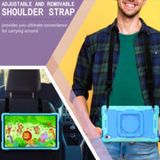 For Lenovo Tab M10 HD 2nd Gen Silicone + PC Bracelet Holder Tablet Case(Mint Green + Blue)