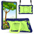 For Lenovo Tab M10 HD 2nd Gen Silicone + PC Bracelet Holder Tablet Case(Navy Blue + Yellow Green) - Lenovo by PMC TechLife | Online Shopping South Africa | PMC TechLife | Buy Now Pay Later Mobicred