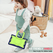 For Lenovo Tab M10 HD 2nd Gen Silicone + PC Bracelet Holder Tablet Case(Navy Blue + Yellow Green)