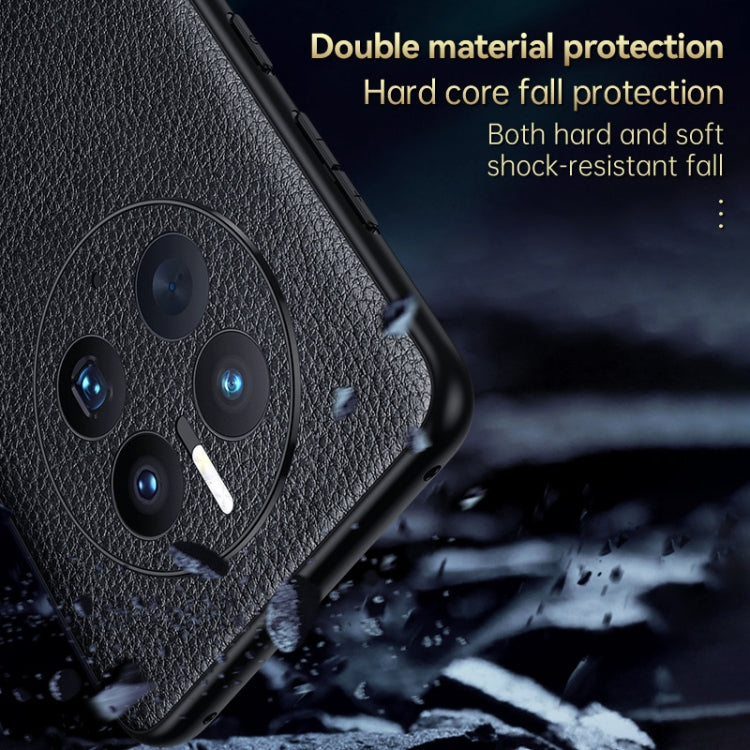 For Huawei Mate 50 Pro SULADA Invisible Bracket Leather Back Cover Phone Case(Orange)