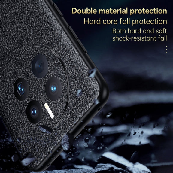 For Huawei Mate 50 Pro SULADA Invisible Bracket Leather Back Cover Phone Case(Orange)