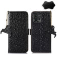 For Motorola Moto G72 4G Ostrich Pattern Genuine Leather RFID Phone Case(Black) - Motorola Cases by PMC TechLife | Online Shopping South Africa | PMC TechLife | Buy Now Pay Later Mobicred
