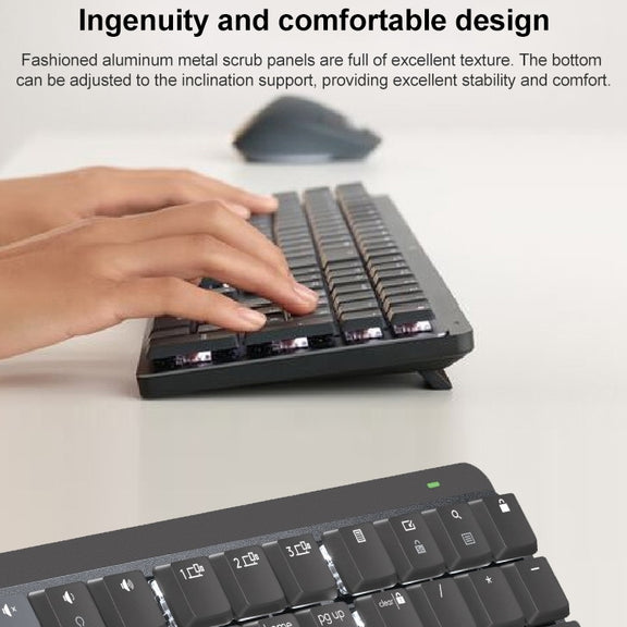 Logitech MX Mechanical Mini Wireless Bluetooth Dual Mode Keyboard with Logi Bolt USB Receiver(Brown Axis)