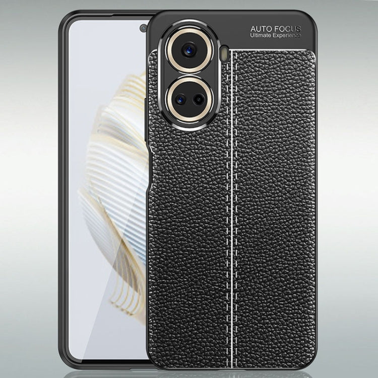 For Huawei nova 10 SE Litchi Texture Shockproof TPU Phone Case(Black)