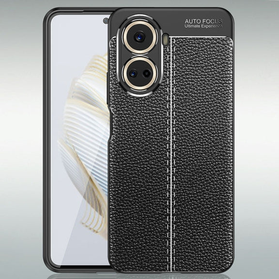 For Huawei nova 10 SE Litchi Texture Shockproof TPU Phone Case(Black)