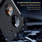 For Huawei P50 Pocket SULADA Invisible Bracket Leather Back Cover Phone Case(Orange)