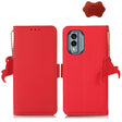 For Nokia X30 5G Side-Magnetic TJ Genuine Leather RFID Phone Case(Red) - Nokia Cases by PMC TechLife | Online Shopping South Africa | PMC TechLife | Buy Now Pay Later Mobicred