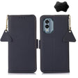 For Nokia X30 5G Side-Magnetic TJ Genuine Leather RFID Phone Case(Blue) - Nokia Cases by PMC TechLife | Online Shopping South Africa | PMC TechLife | Buy Now Pay Later Mobicred