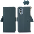 For Nokia X30 5G Side-Magnetic TJ Genuine Leather RFID Phone Case(Green) - Nokia Cases by PMC TechLife | Online Shopping South Africa | PMC TechLife | Buy Now Pay Later Mobicred