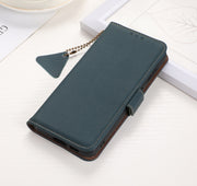 For Nokia X30 5G Side-Magnetic TJ Genuine Leather RFID Phone Case(Green)