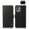 For Nokia X30 5G KHAZNEH Side-Magnetic Litchi Genuine Leather RFID Phone Case(Black) - Nokia Cases by PMC TechLife | Online Shopping South Africa | PMC TechLife | Buy Now Pay Later Mobicred