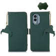 For Nokia X30 5G Genuine Leather Magnetic RFID Leather Phone Case(Green) - Nokia Cases by PMC TechLife | Online Shopping South Africa | PMC TechLife | Buy Now Pay Later Mobicred