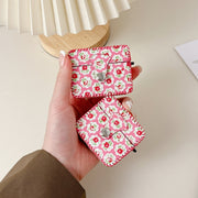 For AirPods 3 PU Leather Wireless Earphone Case(Little Red Flower)