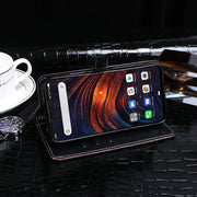 For Ulefone Armor 7 idewei Crocodile Texture Horizontal Flip Leather Case with Holder & Card Slots & Wallet(Black)