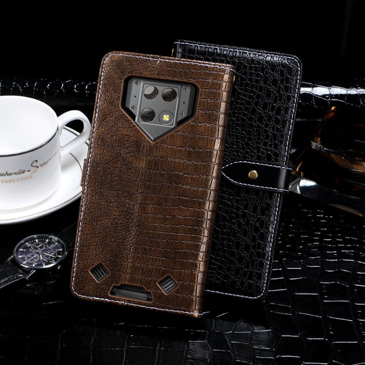 For Blackview BV9800 Pro idewei Crocodile Texture Horizontal Flip Leather Case with Holder & Card Slots & Wallet(Black)