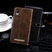 For Doogee X90 idewei Crocodile Texture Horizontal Flip Leather Case with Holder & Card Slots & Wallet(Black)