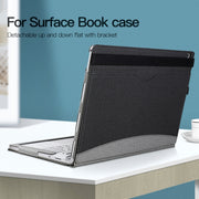 For MicroSoft Surface Book 3 / 2 / 1 13.5 inch Leather Laptop Case(Black Brown)