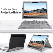 For MicroSoft Surface Book 3 / 2 / 1 15 inch Leather Laptop Case(Black Grey)