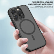 For iPhone 14 Pro Max Skin Feel Frosted Magsafe Phone Case(Transparent White)