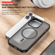 For iPhone 14 Pro Max Skin Feel Frosted Magsafe Phone Case(Transparent White)