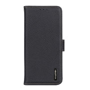 For Nokia X30 5G KHAZNEH Litchi Genuine Leather Phone Case(Black)