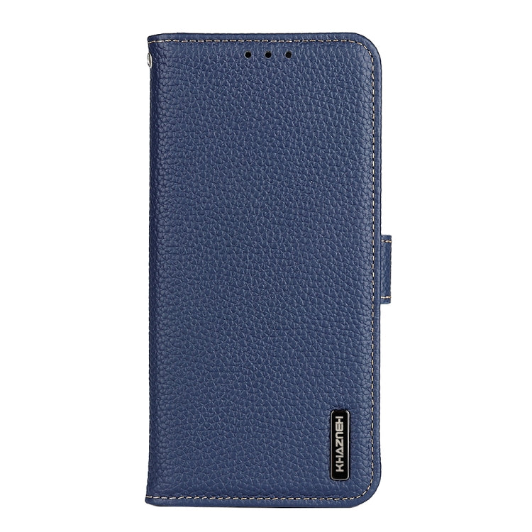 For Nokia X30 5G KHAZNEH Litchi Genuine Leather Phone Case(Blue)