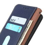 For Nokia X30 5G KHAZNEH Litchi Genuine Leather Phone Case(Blue)