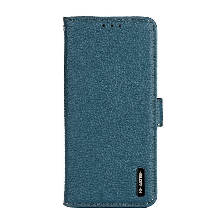 For Nokia X30 5G KHAZNEH Litchi Genuine Leather Phone Case(Green)