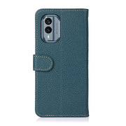 For Nokia X30 5G KHAZNEH Litchi Genuine Leather Phone Case(Green)