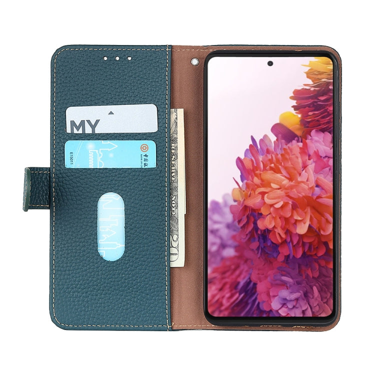 For Nokia X30 5G KHAZNEH Litchi Genuine Leather Phone Case(Green)