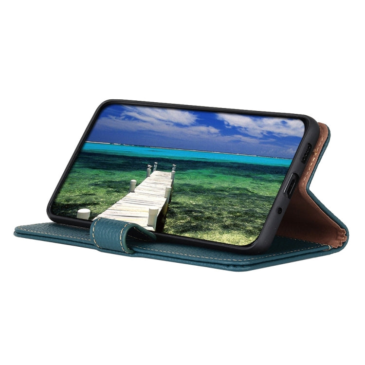For Nokia X30 5G KHAZNEH Litchi Genuine Leather Phone Case(Green)
