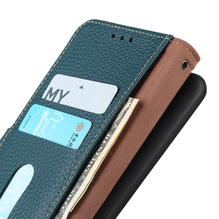 For Nokia X30 5G KHAZNEH Litchi Genuine Leather Phone Case(Green)