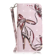 For Huawei nova Y70 Plus 3D Colored Pattern Flip Leather Phone Case(Butterfly High-heeled)