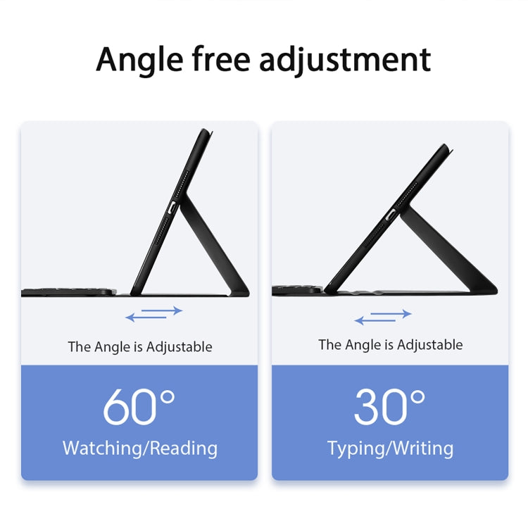 For iPad 10th Gen 10.9 2022 DUX DUCIS TK Series Bluetooth Keyboard Leather Case with Touchpad & Smart Sleep Function(Black)