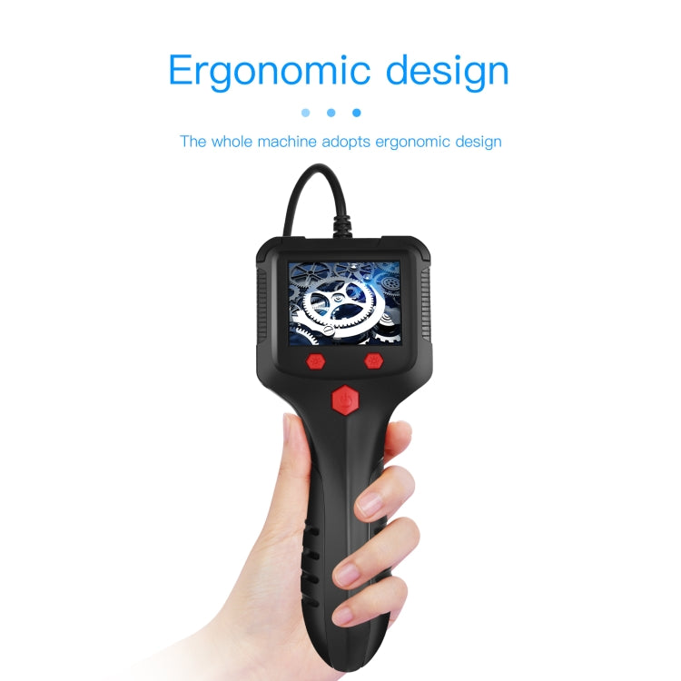 P100 8mm Side 2.4 inch HD Handheld Endoscope Hardlinewith with LCD Screen, Length:2m
