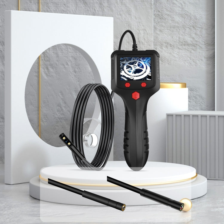 P100 8mm Side 2.4 inch HD Handheld Endoscope Hardlinewith with LCD Screen, Length:2m