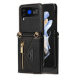 For Samsung Galaxy Z Flip3 5G N.BEKUS Side Zipper Folding Phone Leather Case(Black) - Galaxy Phone Cases by N.BEKUS | Online Shopping South Africa | PMC TechLife | Buy Now Pay Later Mobicred